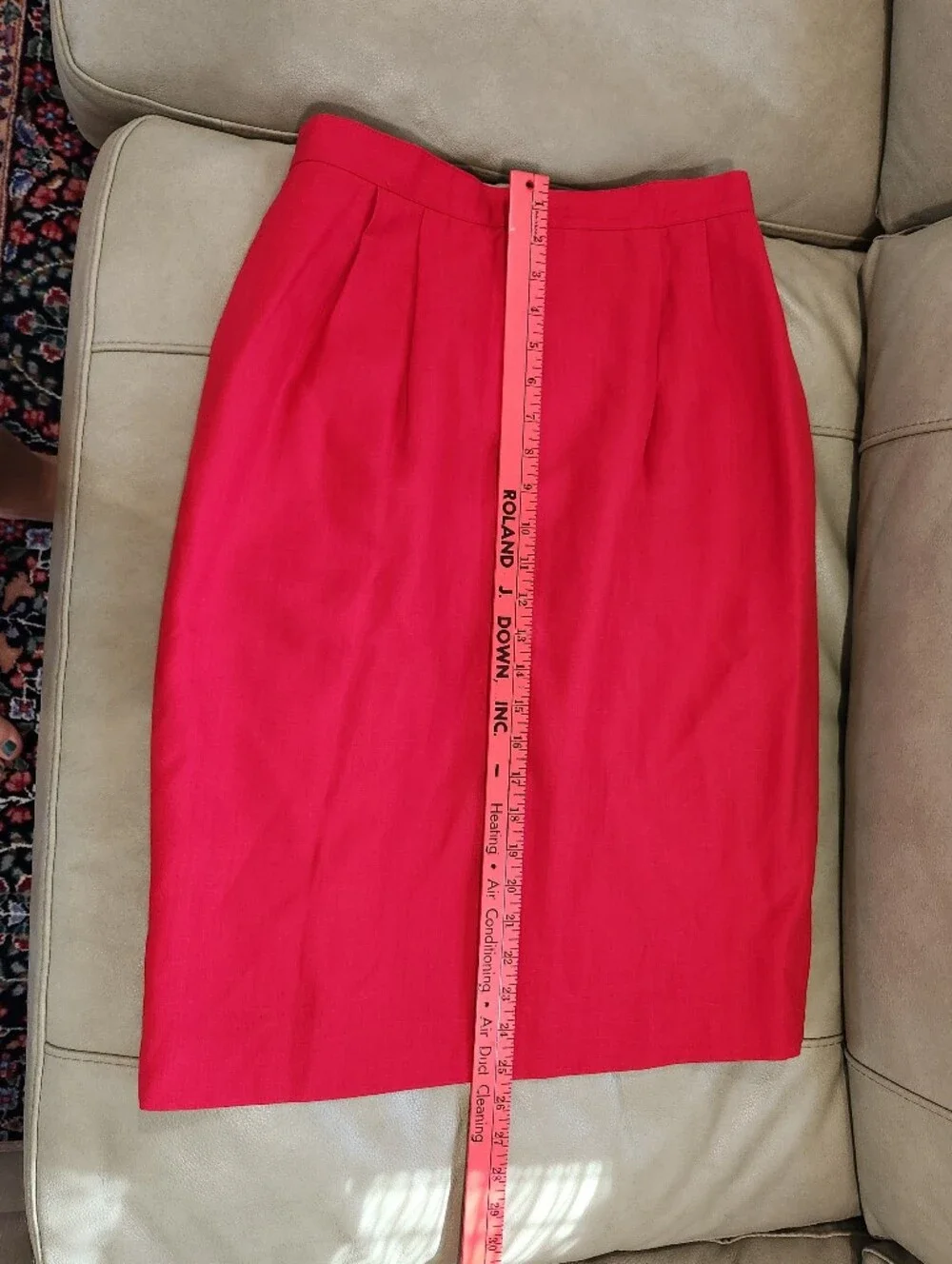 Vintage Skirt NWT 80/90s Talbots Red Midi Pencil SZ 10/ Modern 26